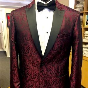 BRAND NEW Formal Tux Jacket Burgundy Peak Lapel - Men's Various Sizes Available